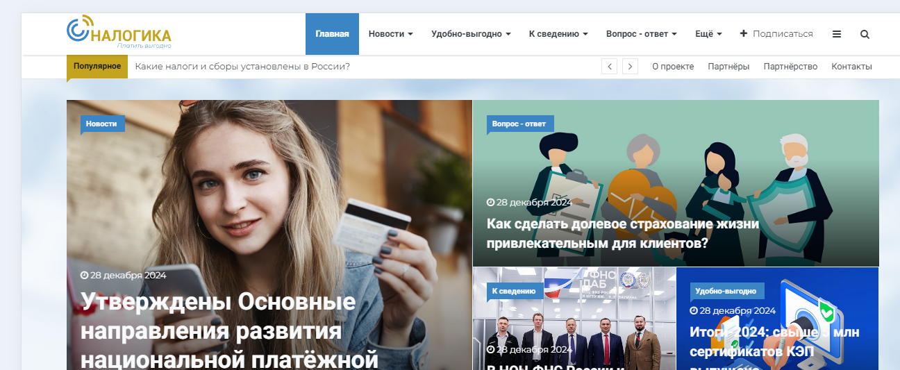 Реализованный проект – Медиапроект «НАЛОГИКА»